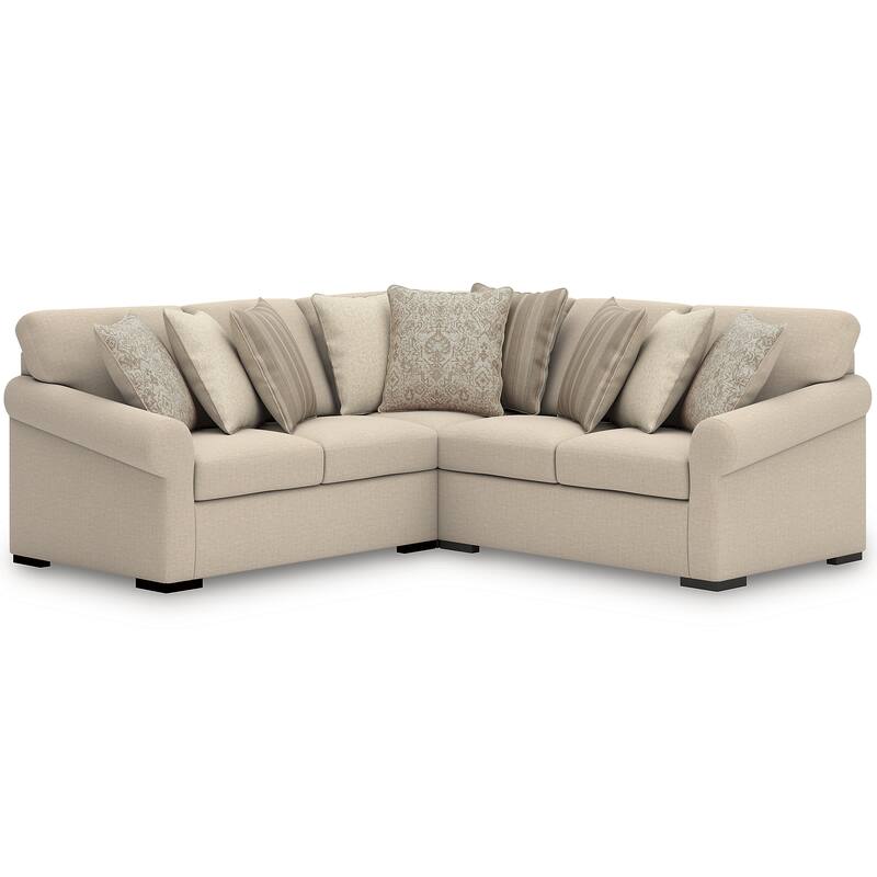 Signature Design by Ashley LadyMae Beige 3-Piece Sectional - 104" W x 104" D x 40" H