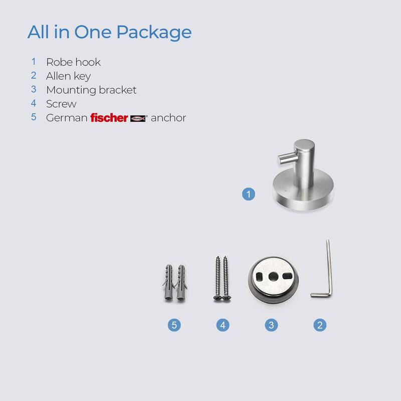 Circular Bathroom Towel & Robe Hook