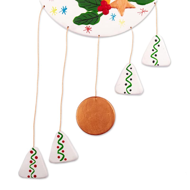 Novica Handmade Dreamy Rudolph Ceramic Wall Art