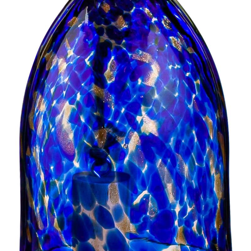 Art Glass Speckle Light Blue Bell Chime