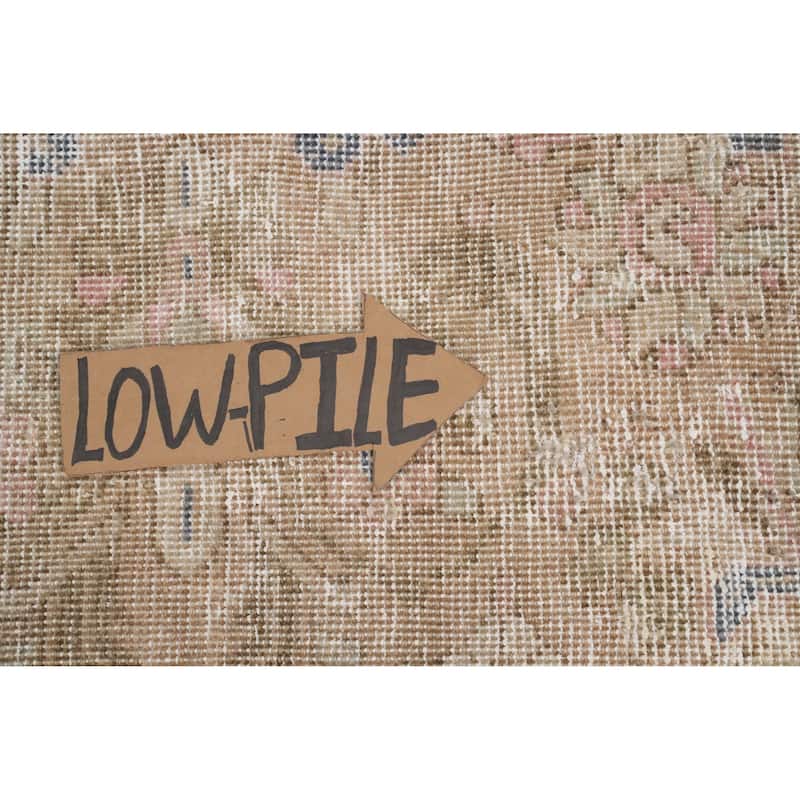 Hand Knotted Oriental 100% Wool Carpet Traditional Floral Beige & Ivories Joshaghan Area Rug - 12' 3'' X 8' 11''