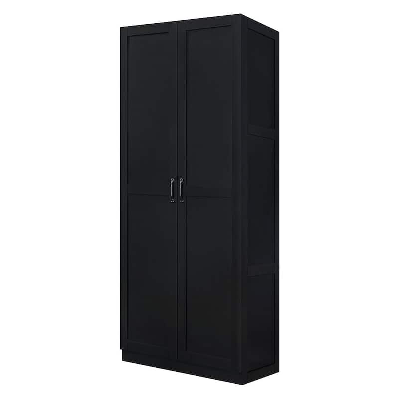 Manhattan Comfort Hopkins Modern Storage Closet 3.0 in Black