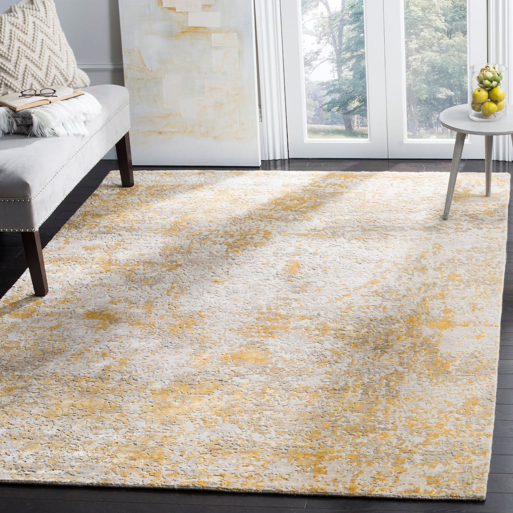 SAFAVIEH Couture Handmade Tiffany Aliyya Modern Abstract Viscose Rug