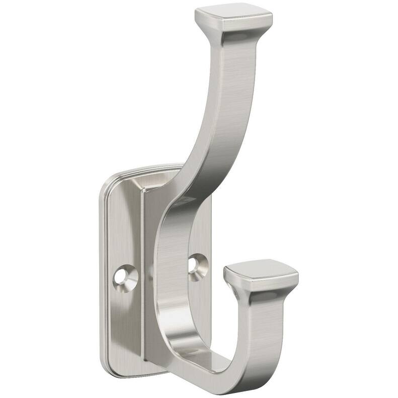 Amerock H37007 Alder Double Robe Hook - Satin Nickel