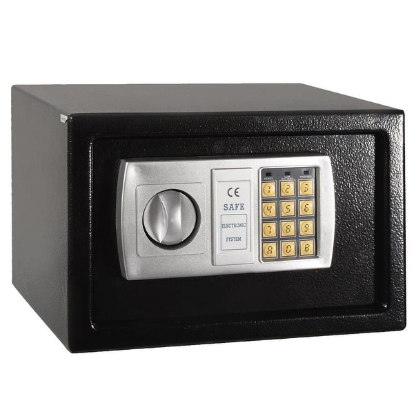 Costway 12.5" Electronic Keypad Digital Lock Safe Box Cash Jewelry Gun - Black