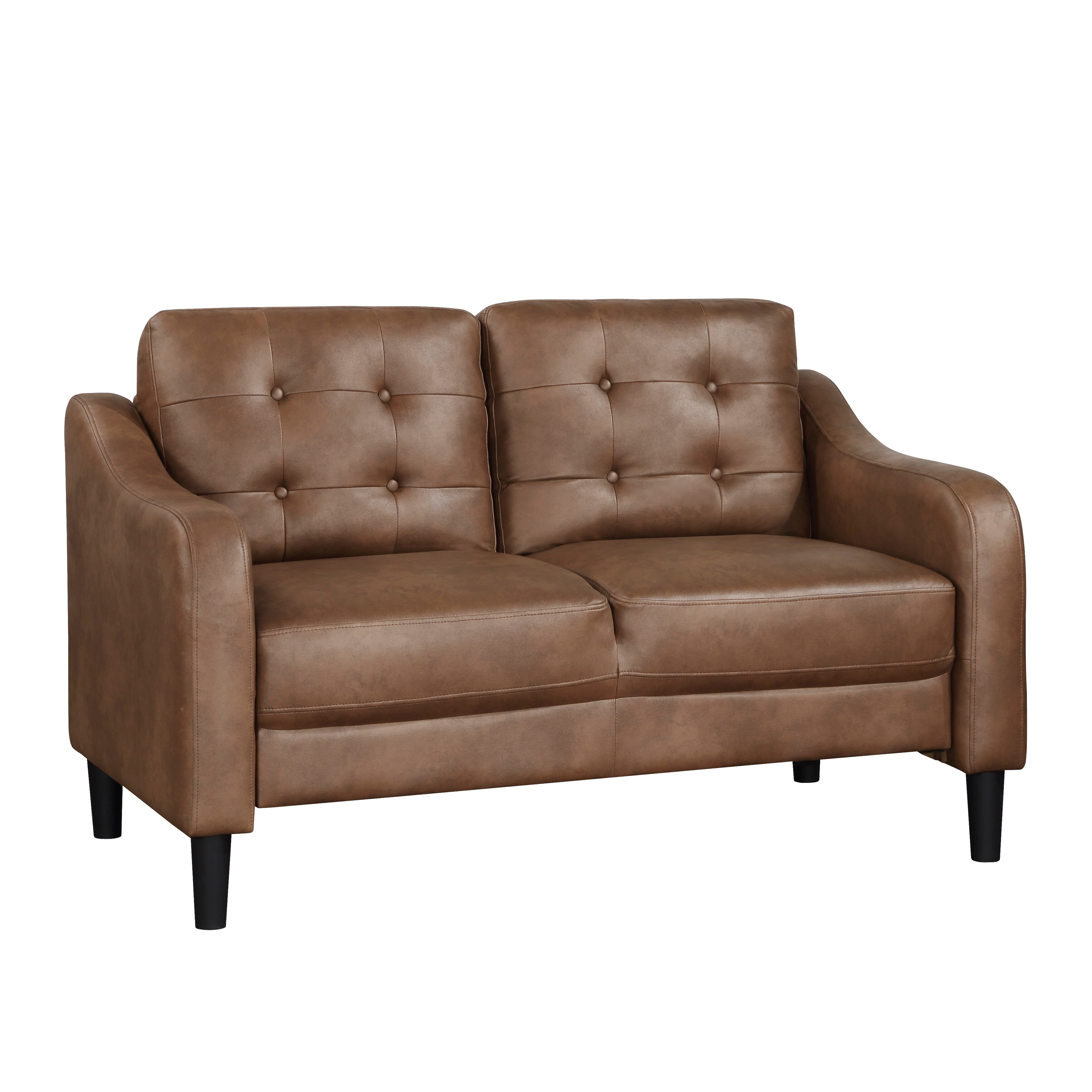 Abbyson reagan brown top grain leather sofa deals