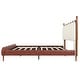 preview thumbnail 13 of 44, Christopher Knight Home - Leather Upholstered Bed with Headboard & Footboard, Solid Wood Slats & Legs, No Box Spring Needed