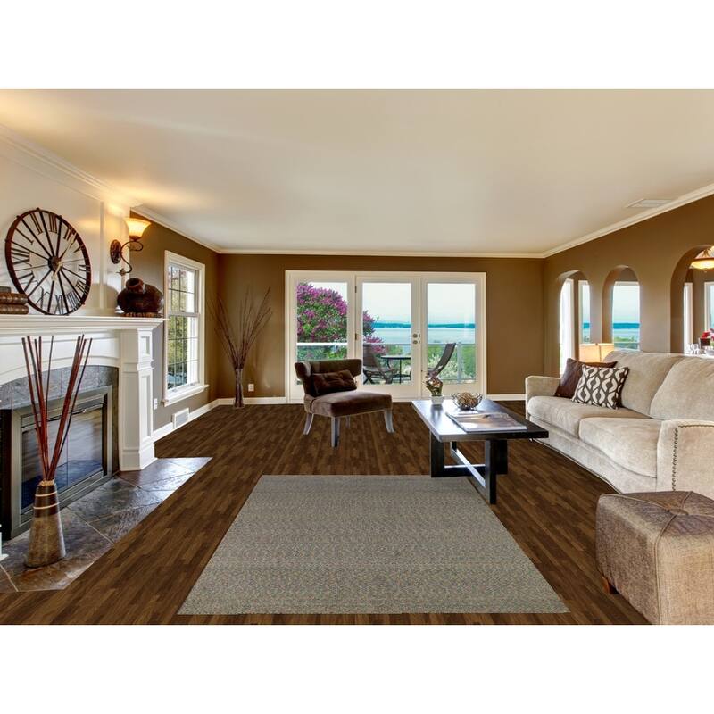 All-Over Moroccan Oriental Area Rug Handmade Wool Carpet - 4'11" x 7'8"