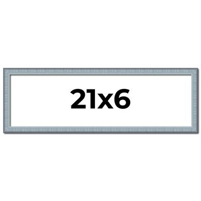 21x6 Frame Rustic Sky Blue Solid Wood Picture Frame | 0.75 Inch