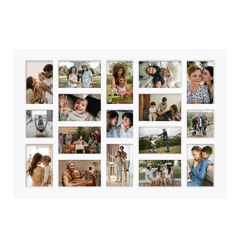 Rustic 17-Pack 4x6 Collage Frame 26.2x18.4 Inch Picture Frames Collage Wall Decor