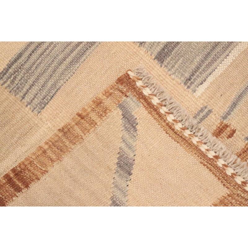 Hand Woven Oriental 100% Wool Carpet Southwestern Tribal Multi-Colored Kilim Area Rug - 6' 2'' X 4' 0''