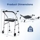 preview thumbnail 11 of 18, Costway Folding Walker for Seniors, Lightweight Aluminum Mobility
