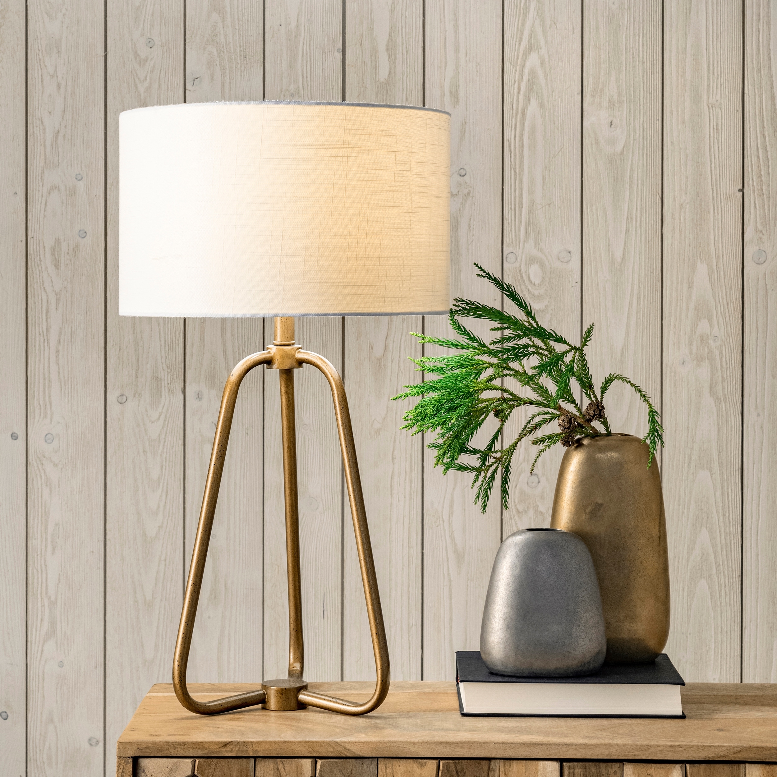 Nuloom Captiva 26" Metal Table Lamp - 14"W x 14"D x 25.5"H