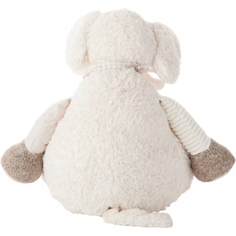 HomeRoots Ivory 7" X 17" Novelty Polyester Throw Pillow