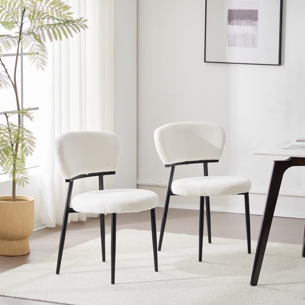 slide 2 of 51, Hearth Upholstered Dinning Chair Set by Christopher Knight Home Set of 2 - White+Black