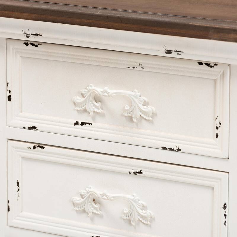 Wood 3 Drawer Nightstand - Classic Bedside Table with Storage - Traditional Night Stand for Bedroom