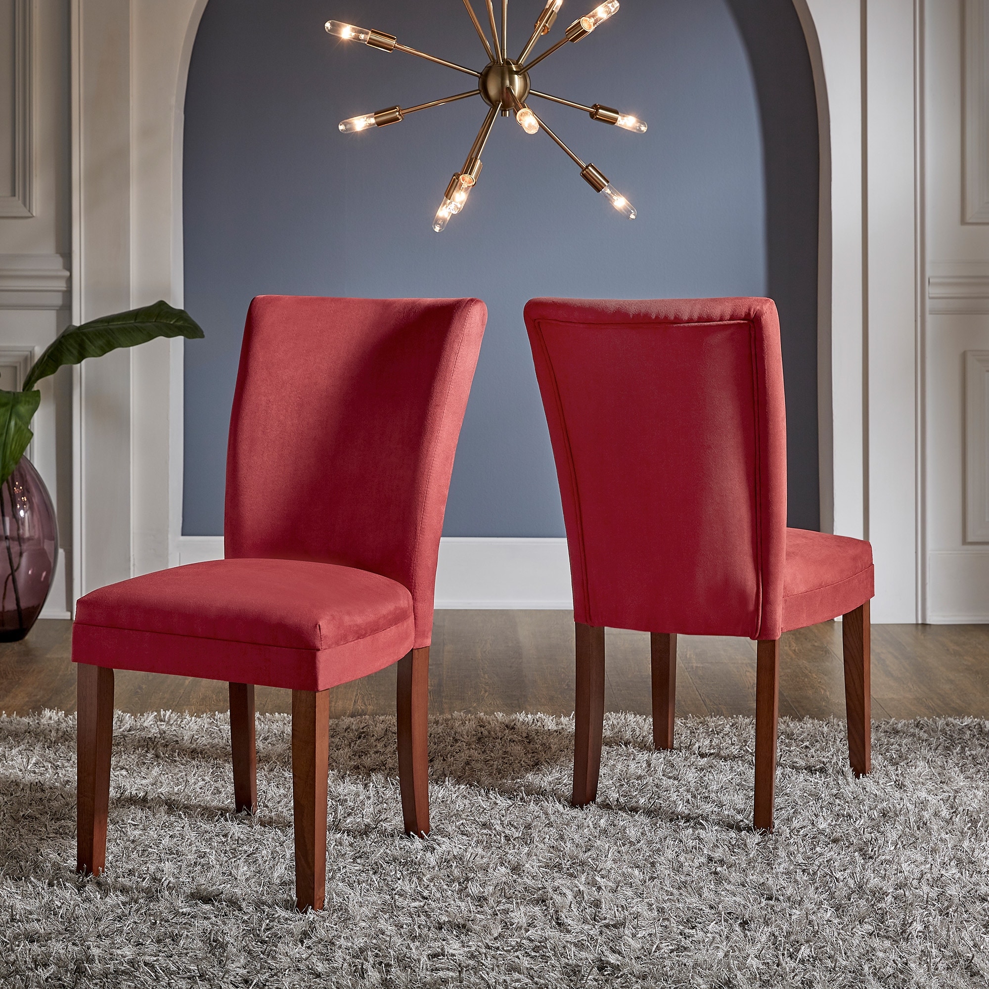 Parson Classic Upholstered Dining Chair Set of 2 by iNSPIRE Q