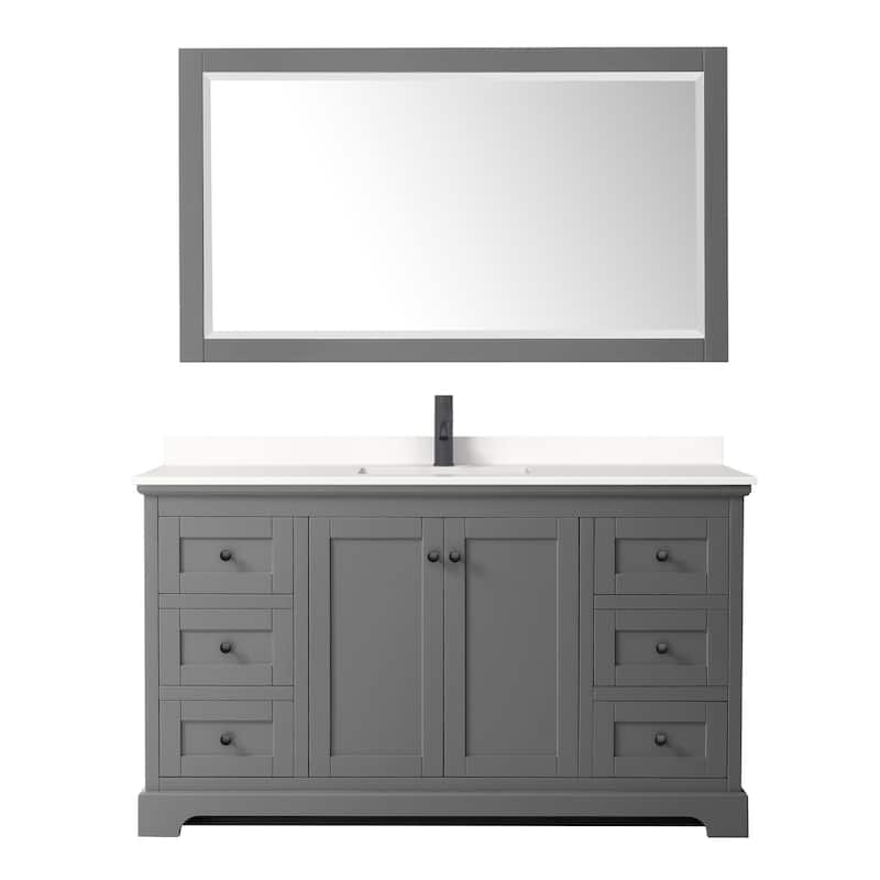 Wyndham Collection WCV232360S-QTZ-UNSM58 Avery 60" Free Standing