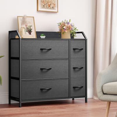 Moasis 5-drawer Dresser Chest Bedroom Tower with Tabletop