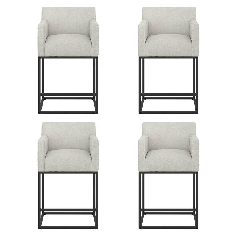 Modern Counter Height Bar Stools Fabric Upholstered Counter Stool