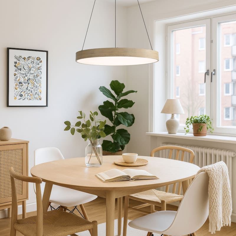 Wry Lighting Anello Integrated LED Pendant in Driftwood - Gray