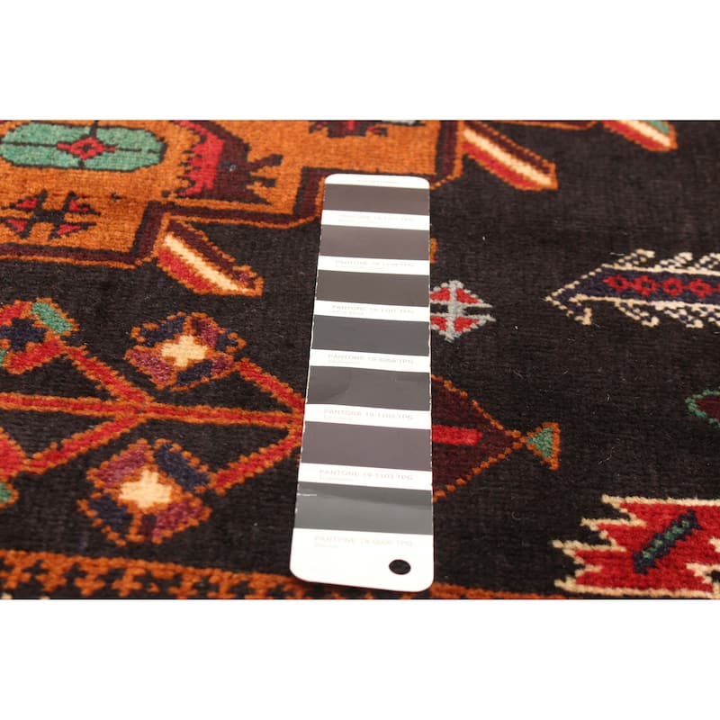ECARPETGALLERY Hand-knotted Teimani Black Wool Rug - 3'7 x 6'3
