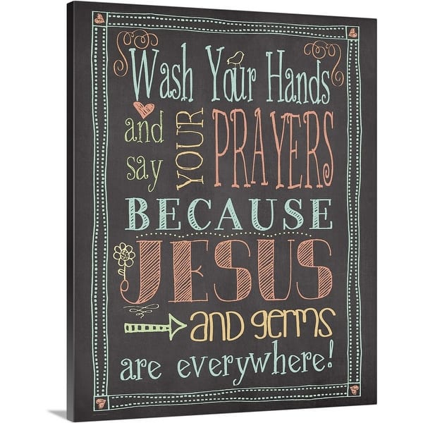 Shop Germs And Jesus Canvas Wall Art On Sale Free Shipping Today Overstock 16891690
