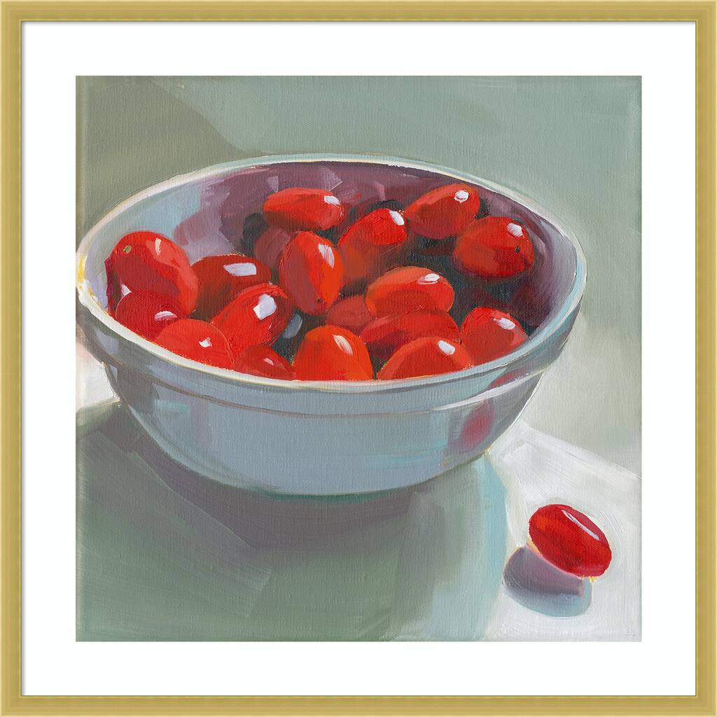 Cherry Tomatoes by Jenny Westenhofer Wood Framed Wall Art Print