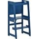 preview thumbnail 8 of 19, Date - 4 in 1 Kitchen Tower, Desk, Step Stool and Chalkboard - Natural Blue