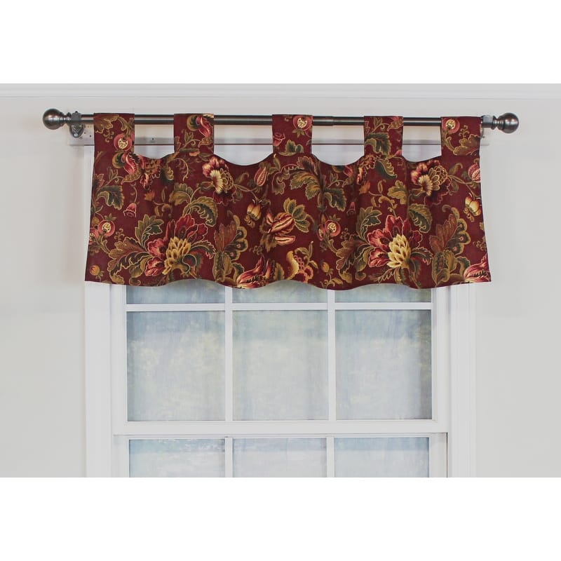 RLF Home Quality Noblesse Tab Valance - 50x16 - Red