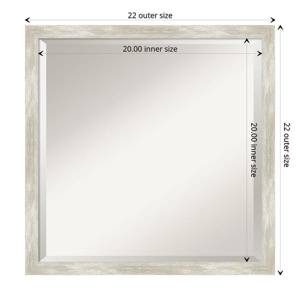 dimension image slide 4 of 12, Beveled Bathroom Wall Mirror - Crackled Metallic Frame