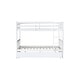preview thumbnail 9 of 16, Full Over Full Rubber Wood Bunk Bed w/ Trundle, Ladder & Guardrails, Convertible to 2 Full Size Beds, White