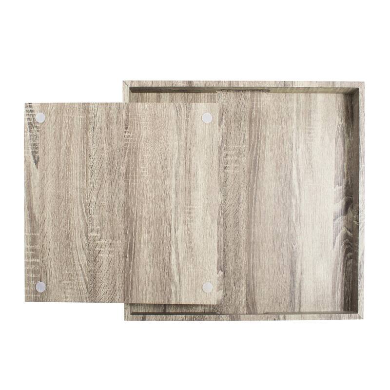Square Wooden Trays - set of 2