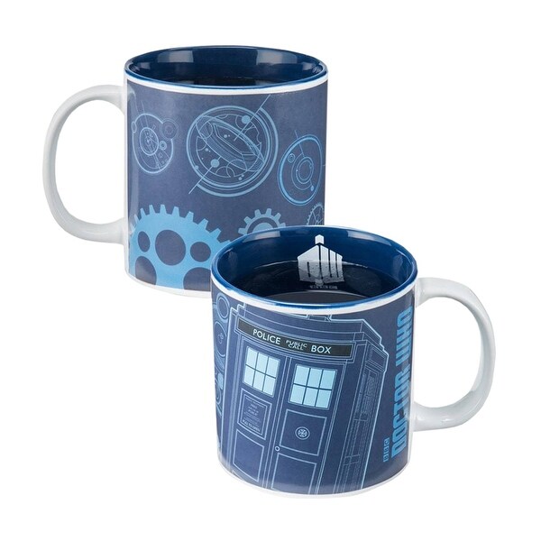 Vandor Doctor Who Tardis Heat Changing Mug Heat Activated Morphing Coffee Cup 20 Oz 4 In X 4 In X 5 35 In