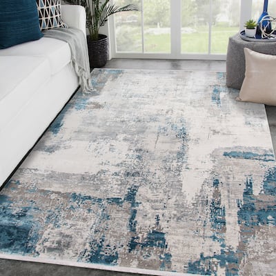 Padua Lyn Abstract Carved Viscose Blended Area Rug