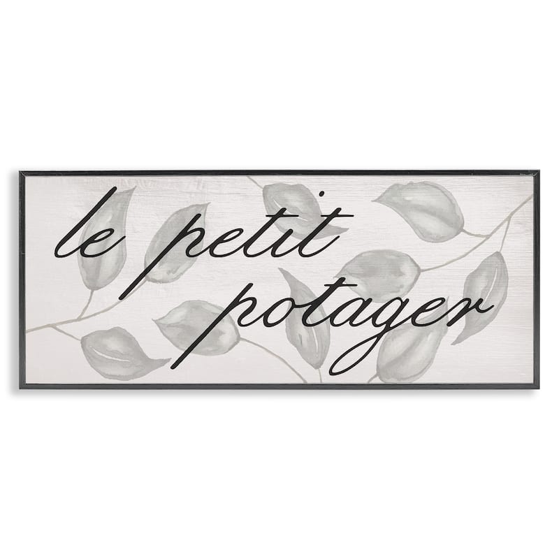 Stupell French Vegetable Garden Framed Giclee Art Design By Lil' Rue - 30 x 13 - Black