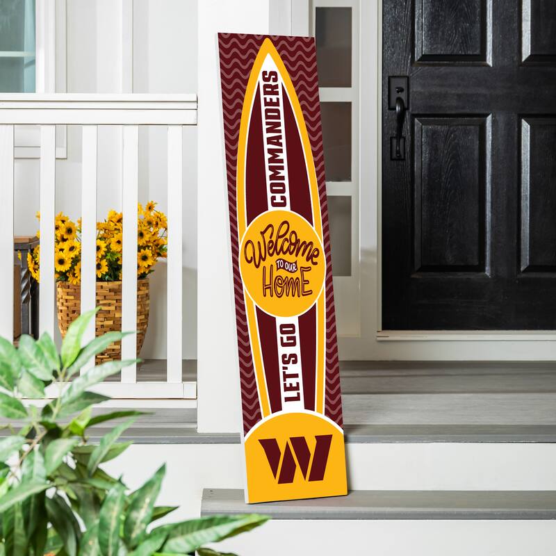 47" Porch Leaner Welcome Wall Sign, Washington Commanders - Multi