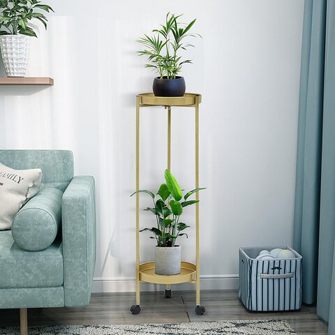 Gold Wrought Iron Plant Stand Metal Potted Plant Stand Display Stand