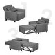 preview thumbnail 17 of 64, 3-in-1 Adjustable Sleeper Sofa Bed, Pull Out Chair Sofa, Convertible Folding Bed for Living Room