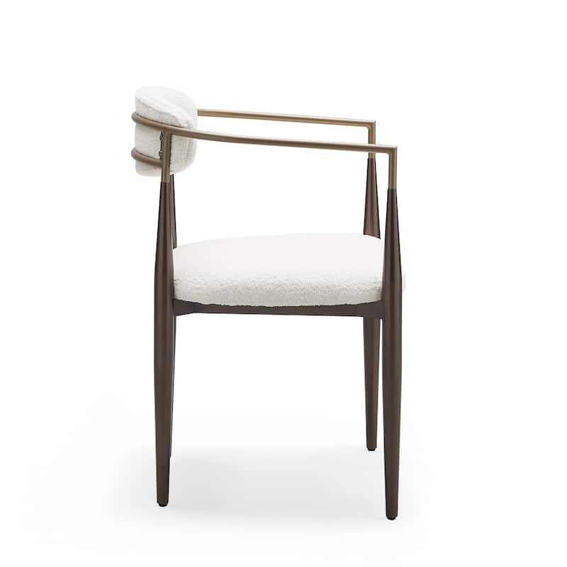 Modern Industrial Elmore Upholstered Dining Chairs (Set of 2) with Iron Frame by Christopher Knight Home