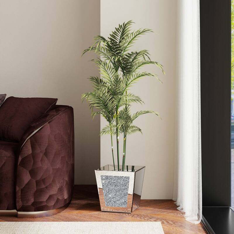 Modern Mirror Pot Planter Crushed Diamond Vase