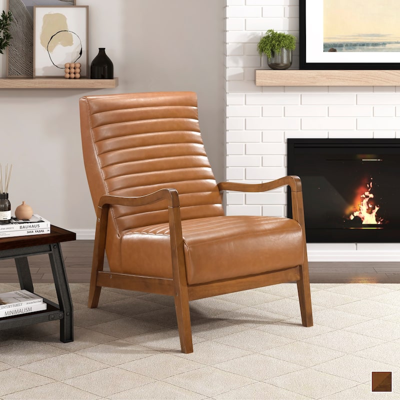 Pansy Faux Leather Accent Chair