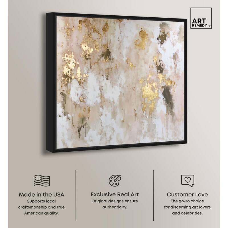 Golden Glimmer Gesture II Canvas by Art Remedy