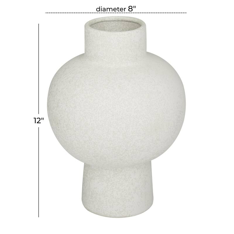 Ceramic Handmade Decorative Vase - White - CosmoLiving by Cosmopolitan