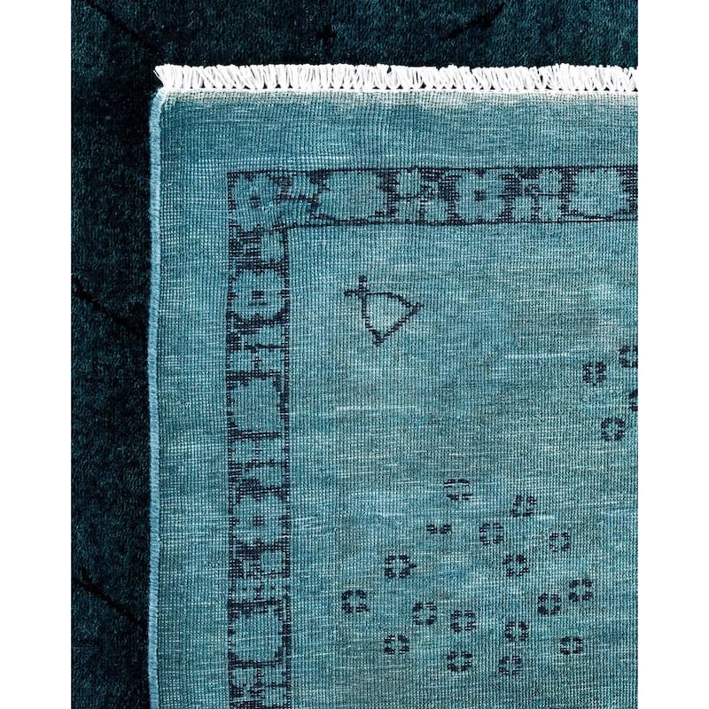 Overdyed, One-of-a-Kind Hand-Knotted Area Rug - Gray - 8' 1" x 10' 1"