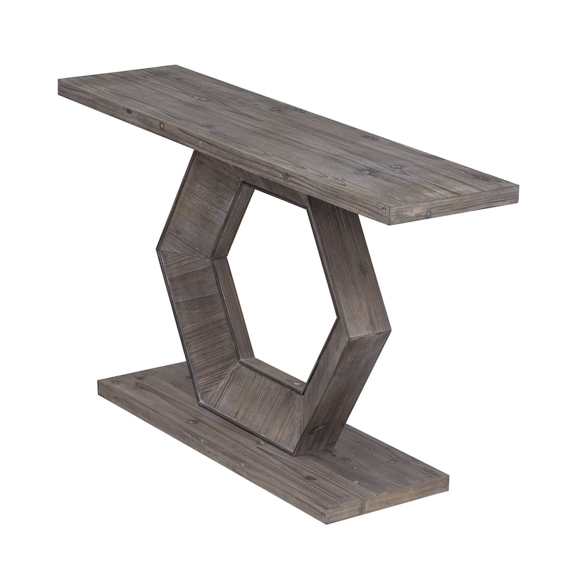 Elegant Entryway Console – Hexagonal Hollow-Leg Design with Premium Fir Veneer, Versatile for Hallway, Foyer or Living Room