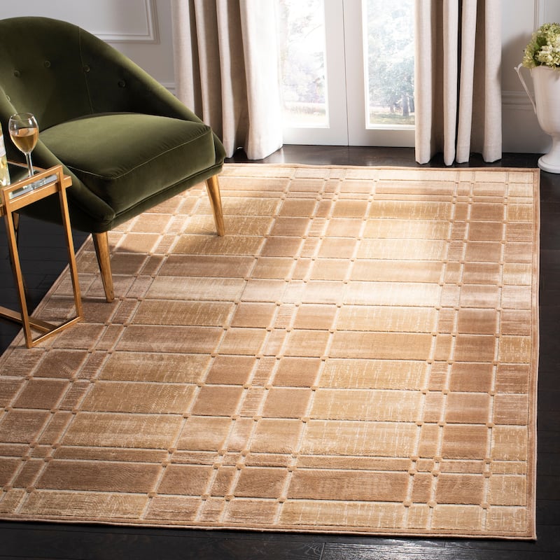 SAFAVIEH Paradise Glendora Modern Viscose Rug - 5'3" x 7'6" - Taupe/Multi