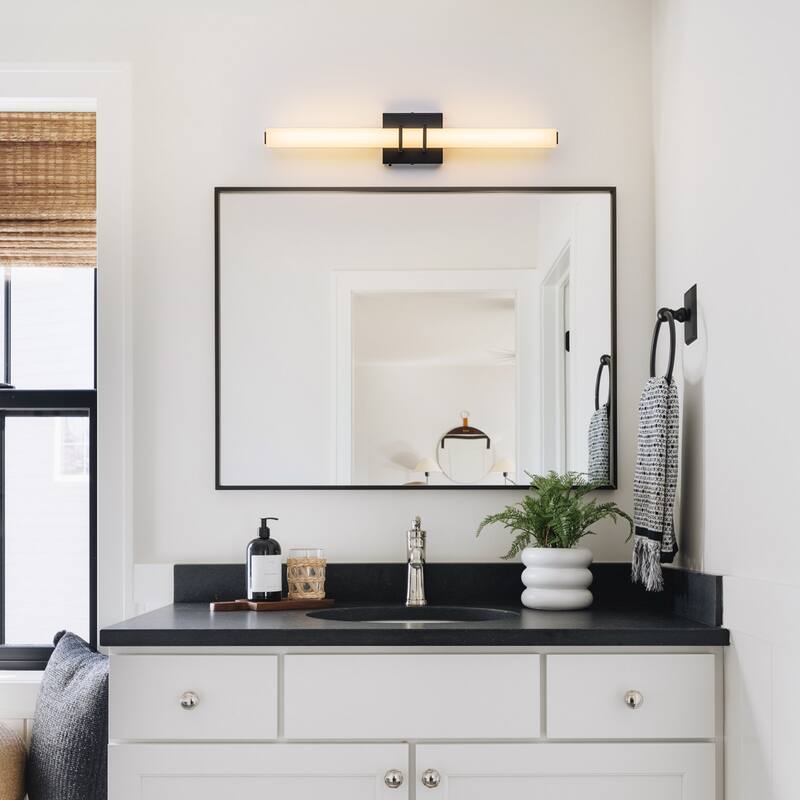 Mid-Century Modern LED Wall Sconce Bathroom Vanity Light with 3-CCT Selectable Light