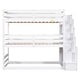 preview thumbnail 11 of 9, Twin Size Triple Bunk Bed with Storage Staircase, Separate Design, White