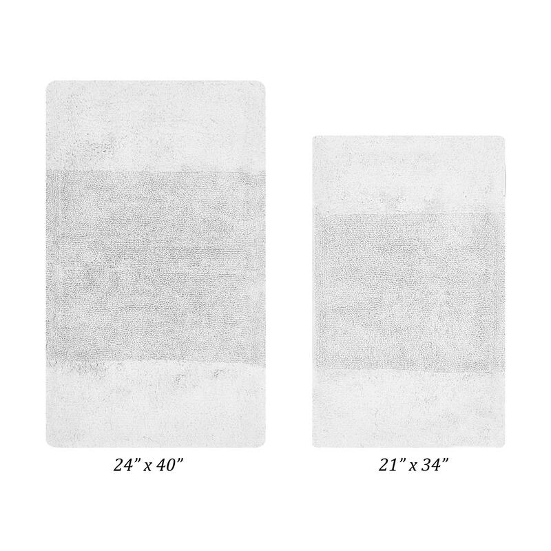 Better Trends Bath Rug 100% Cotton Water Absorbent Tufted Bathroom Rugs Set for Shower,Sink Mats Machine Wash Granada Collection